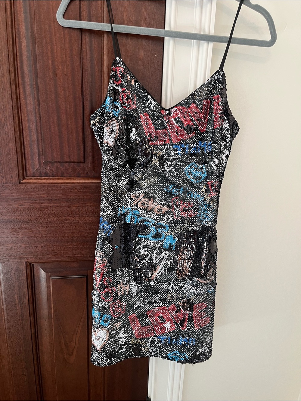 Ramy Brook Sequin Graffiti Mini